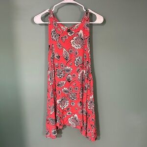 Free People coral Floral Tank Dress